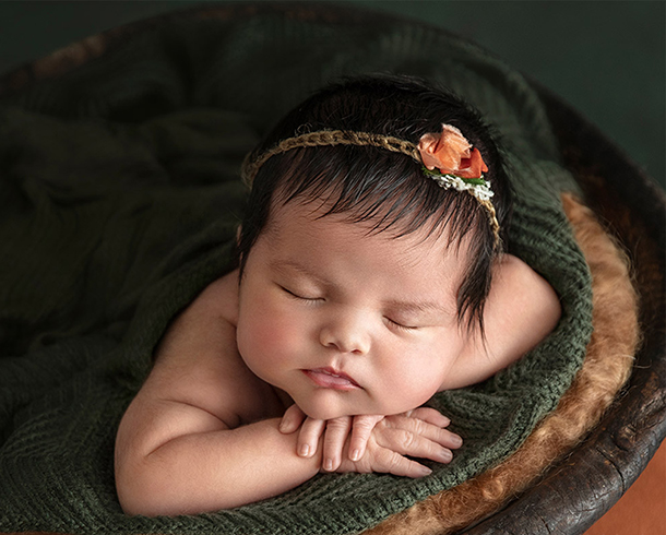 After Newborn Photo Editing & Retouching